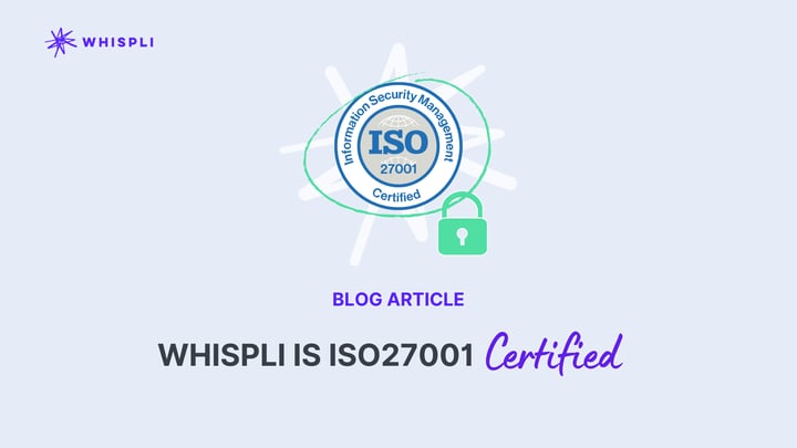 Whispli Is Certified ISO 27001